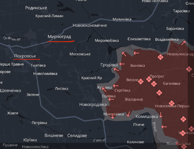 Карта боевых действий