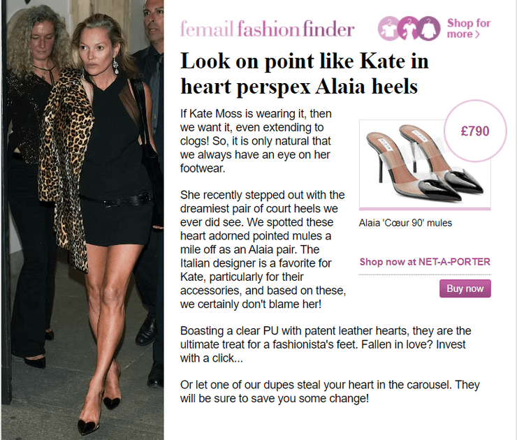 Туфлі Кейт Мосс