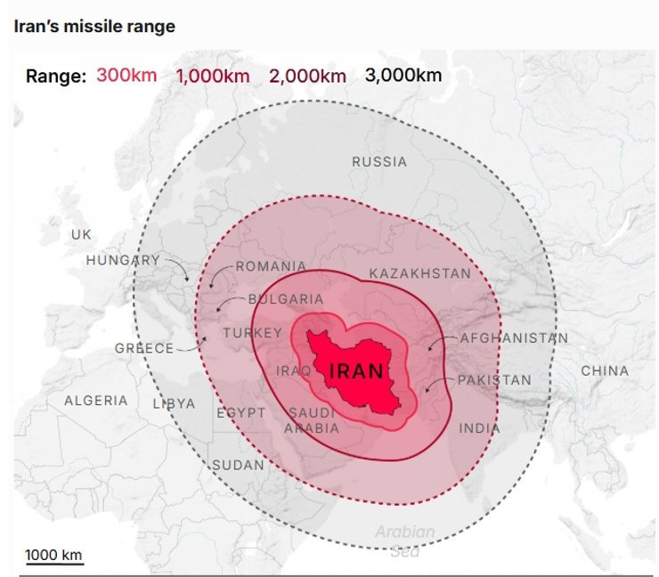 иран ракеты дроны радиус
