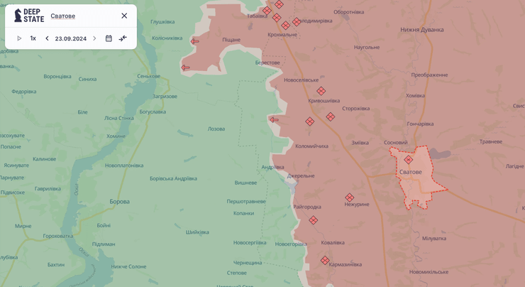 Карта DeepState: Сватово