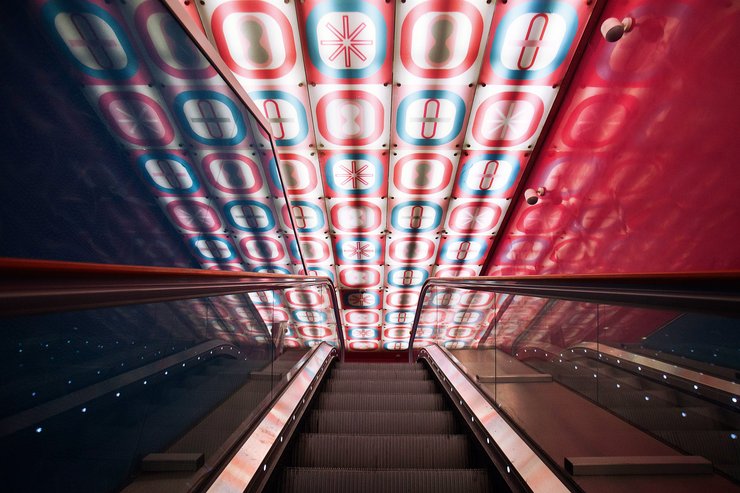 современная архитектура, аритектура метро, метро в неаполе