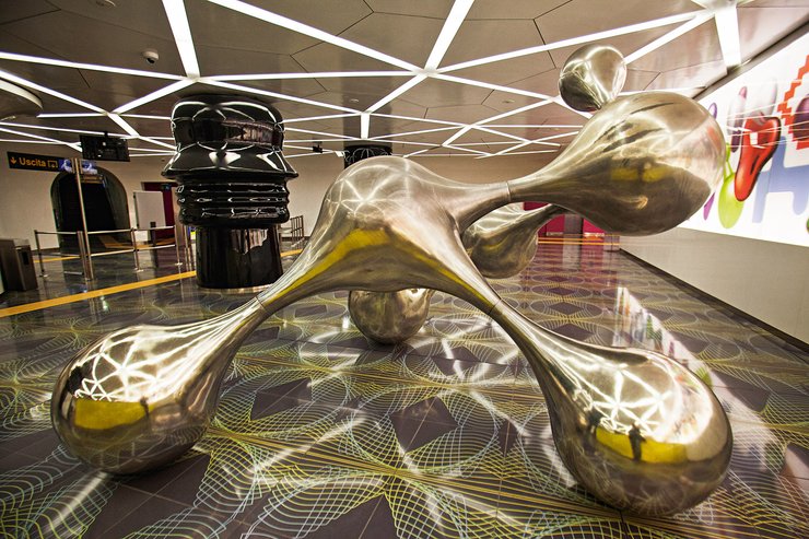 современная архитектура, аритектура метро, метро в неаполе