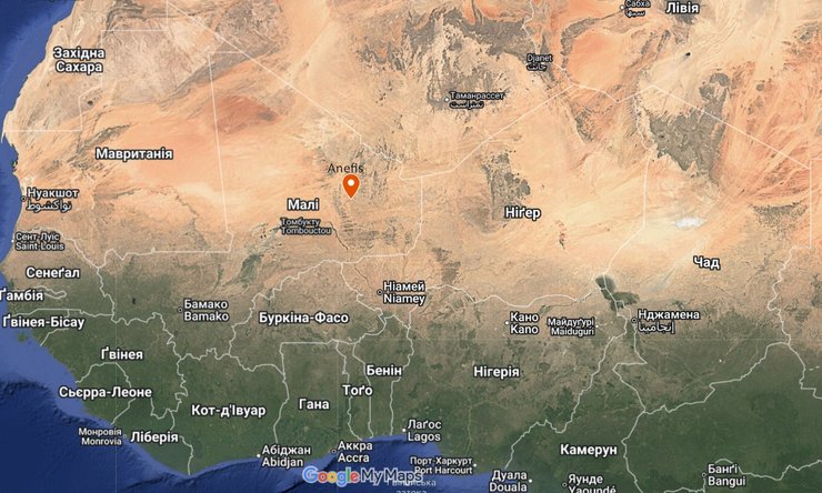 Карта з місцерозташуванням табору "Африканського корпусу" 30 березня