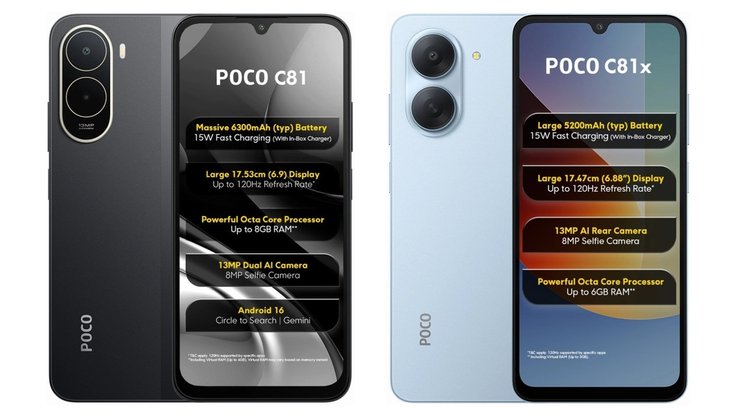 Poco C81 и C81X смартфоны
