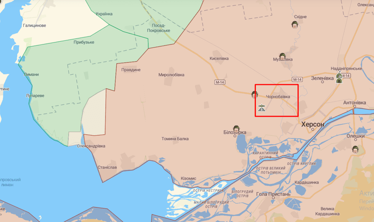 Линия фронта по состоянию на 29 октября по данным DeepState