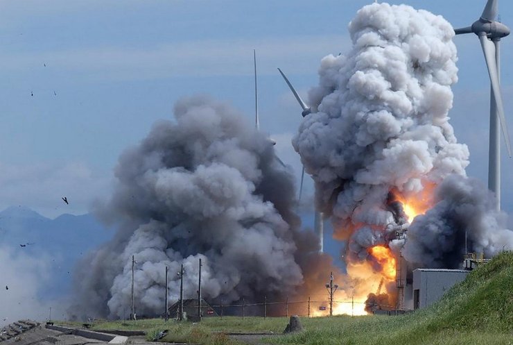 взрыв, ракета, Япония