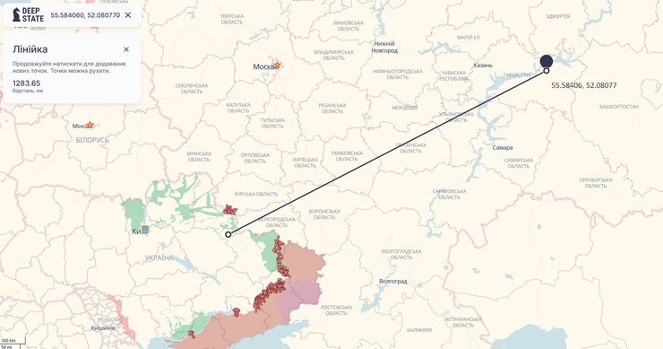 Расстояние до хаба им. Дэн Сяопина в Татарстане