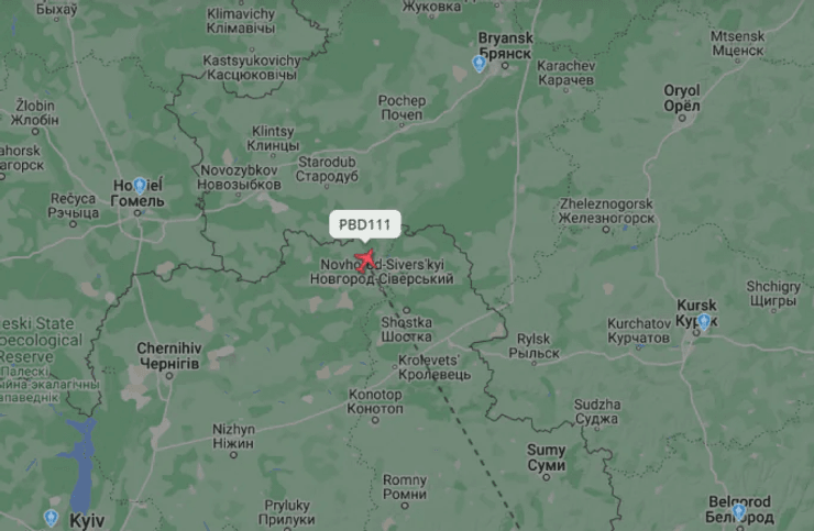 "Проліт" літака над Чернігівщиною