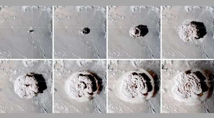 Извержение, вулкан, Хунга-Тонга-Хунга-Хаапай