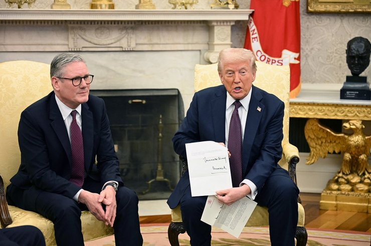 Президент США Дональд Трамп и премьер-министр Великобритании Кир Стармер