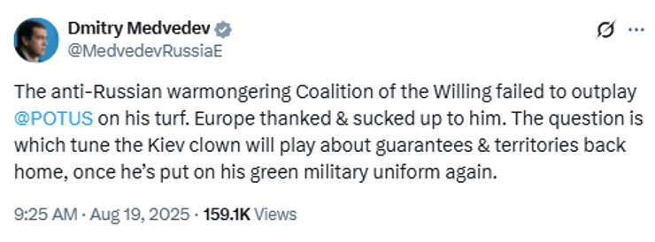 Дмитро Медведєв розкритикував дії Коаліції охочих