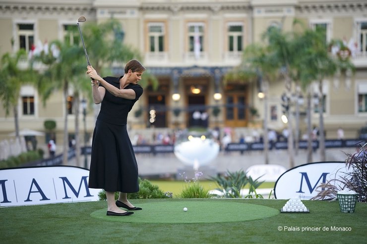 княгиня Шарлен, князь Альбер, монако, гольф