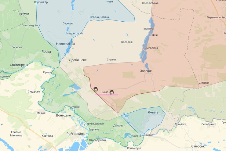 Лиман на карті, лиманський котел