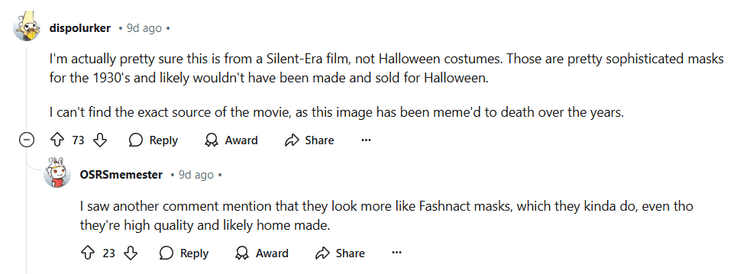 фото, старое фото, костюмы на Хэллоуин, комментарии