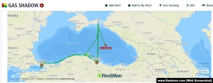 рух корабля в чорному морі