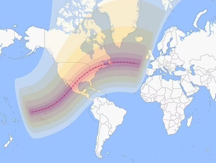 солнечное затмение 8 апреля 2024 год