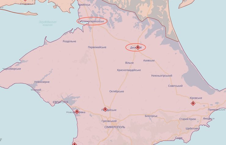 карта Украины, Крым