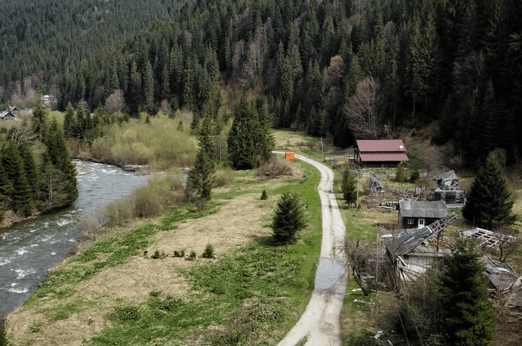 Панорама локации в селе Буркут
