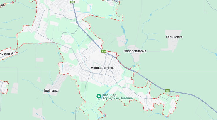 Новошахтинск на карте