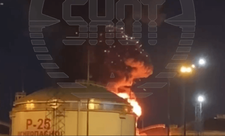 удар по нафтобазі, нафтобаза краснодарський край, удар нафтобаза РФ