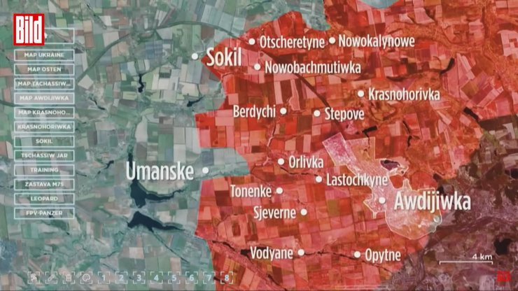 Россияне продвигаются на север к Архангельскому и селу Сокол