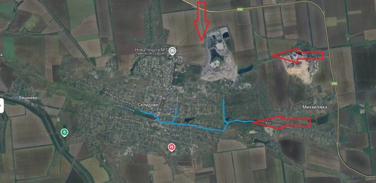 карта Селидово