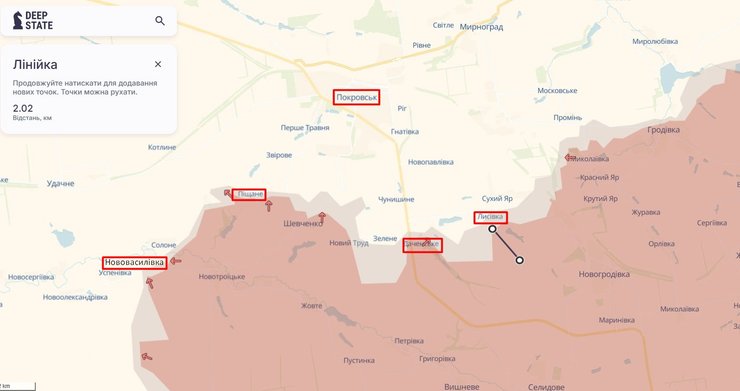 Наступление РФ, Донецкая область, Донбасс, Покровск, 27 декабря, карта, DeepState