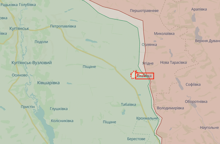 карта боевых действий, Кисловка