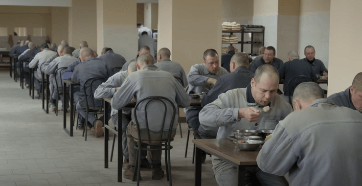 табір, їдальня, полонені, росіяни