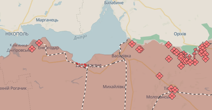 Прорыв на Васильевку и Днепрорудное может быть весьма сложной задачей для ВСУ