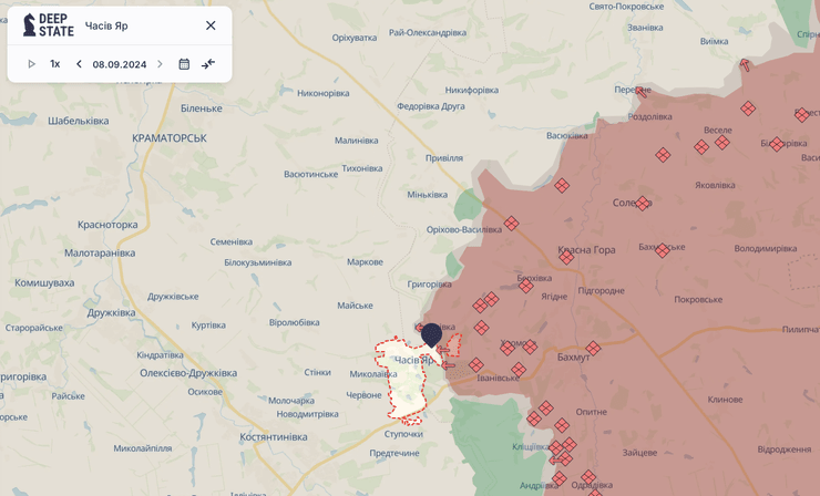 Часов Яр , продвижение российских войск на Донбассе, войска рф