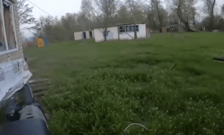 Кадр перестрілки на острові Херсонської області