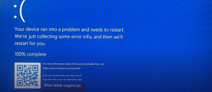 Синій екран смерті, BSoD, глобальний збій, фото