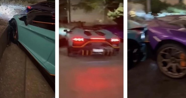 ДТП ламборгіні, Lamborghini Aventador Ultimae, Lamborghini Aventador, розбитий суперкар, розбитий Lamborghini