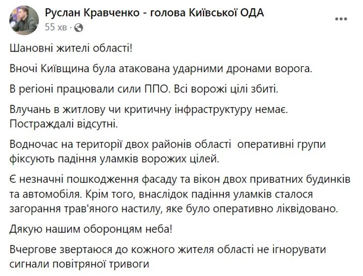 Обстрел 21 июля, Киевская область обстрел, Киевская ОВА 21 июля, Киевщина Shahed-136