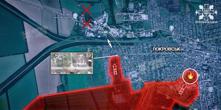 Мучной показал продвижение ВС РФ в Покровске 18 сентября