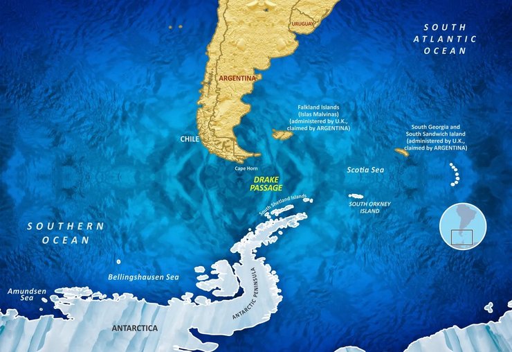 пролив дрейка карта