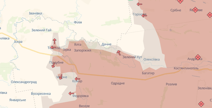 село Ялта на карте DeepState