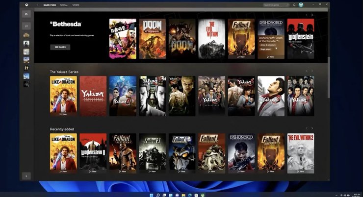Новое приложение Xbox в Windows 11
