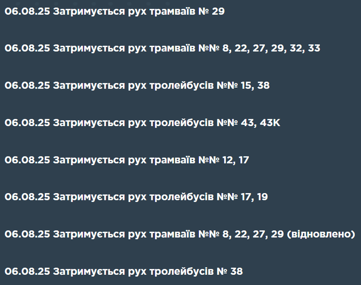 Через негоду у Києві затримується транспорт