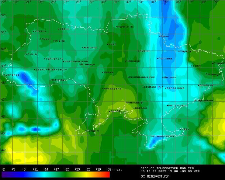 погода в Украине 18 сентября. Прогноз Натальи Диденко
