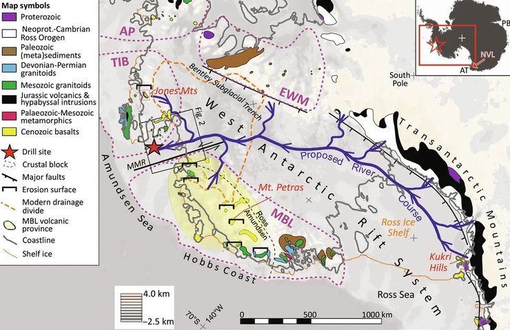 антарктида карта река