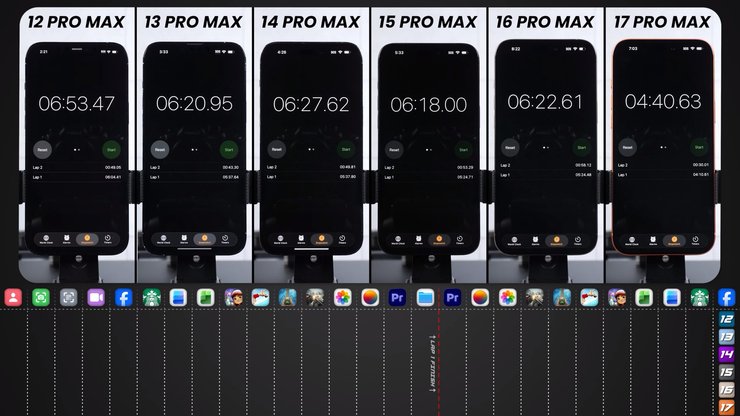 iphone тест скорости шесть поколений phonebuff