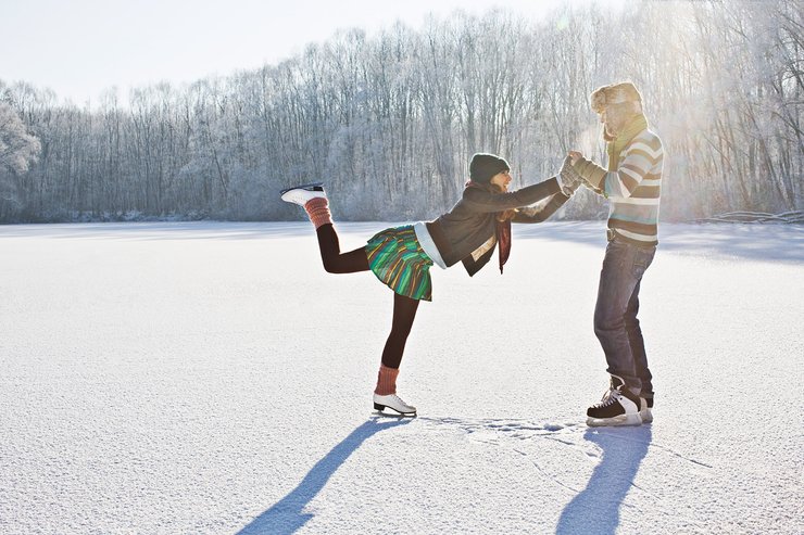 коньки, катание на коньках, зимние развлечения