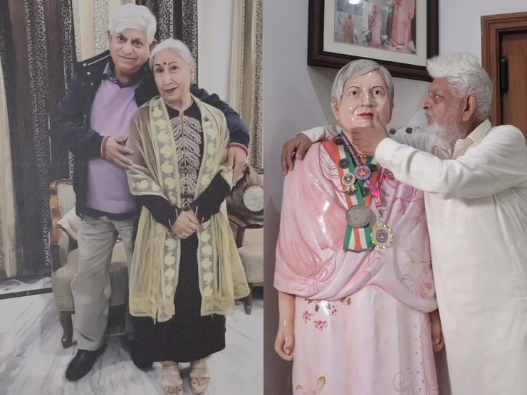 Статуя покойной жены, статуя, мраморная копия, покойная жена, семейная пара, муж и жена, вдовец,