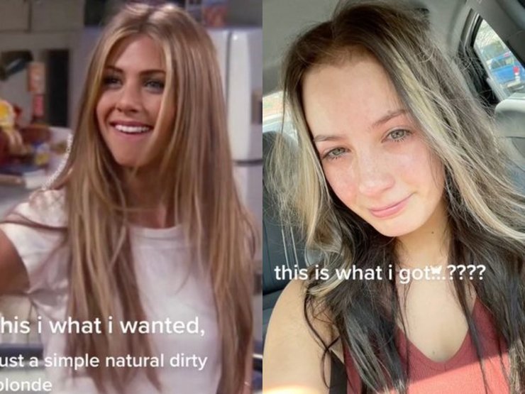 Дженнифер Энистон, сериал Друзья, Рейчел Друзья, прическа, TikTok