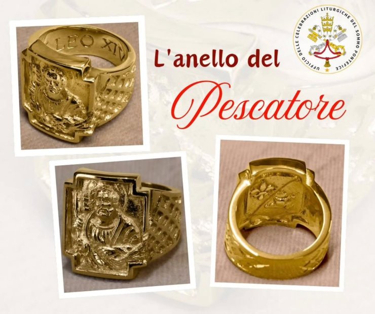 Лев XIV Папа Римский, кольцо рыбака