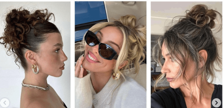 Высокий небрежный пучок