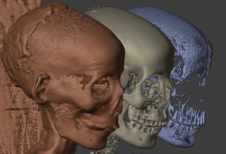 реконструкція, мумія, череп, обличчя, знімок