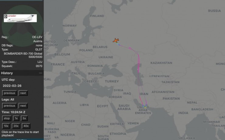 маршрут самолета, российские олигархи